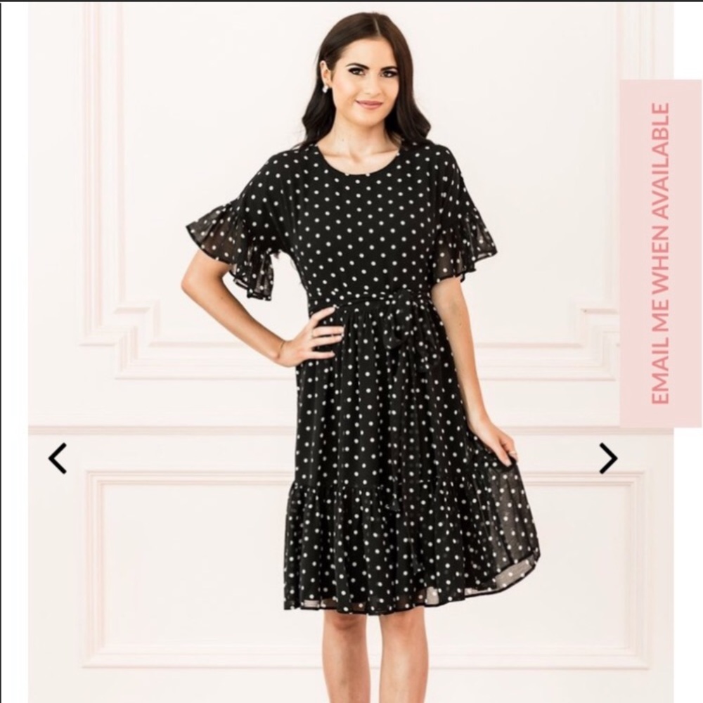 NWT Rachel Parcell The Polka Dot Tie Dress, Large
